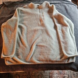 Men's Light Green Zip-Up Sweater